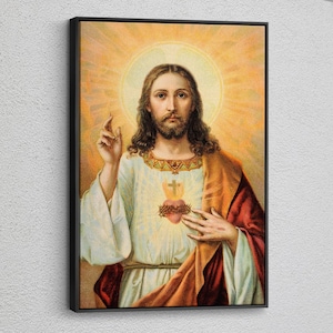 Jesus Wall Art, Jesus Painting Wall Decor, Large Jesus Poster, Jesus Canvas, Jesus Print Art, High Quality, Home/Office Decor, Ready to Hang
