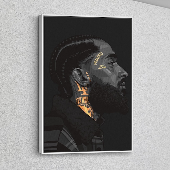 Nipsey Hussle Canvas Print, Hiphop Legends Wall Art, High Quality
