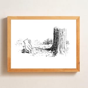 Winnie Puuh und Ferkel in der Nähe des Baumes PNG Clipart Bundle Druckbarer sofortiger digitaler Download