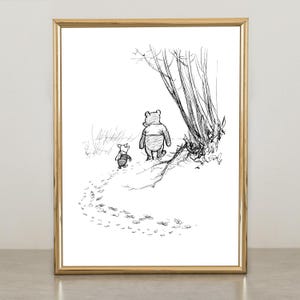 Winnie The Pooh and Piglet are coming PNG Clipart Bundle Printable Instant Digital Download