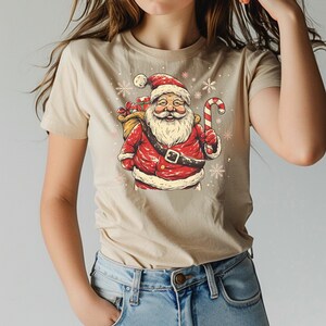Vintage Santa Claus TShirt, Christmas Sweatshirt, Xmas Shirt, Christmas Outfit, Gift for Christmas, Merry Christmas Shirt for Family