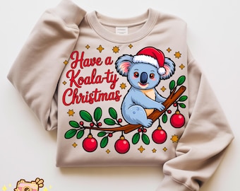 クリスマス コアラ オーナメント PNG 昇華デザイン、クリスマス コアラ