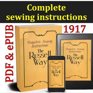Vintage Sewing Guide PDF | Dressmaking Instructions Book | Antique Printable 1917 eBook | Learn to Sew | Historic Sewing Techniques