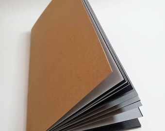 30-Page Black and White Junk Journal Travelers Notebook Insert with Vellum and 24 lb Paper