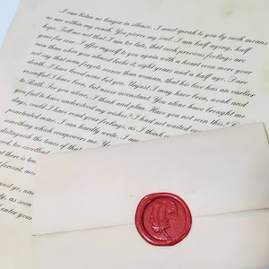 Jane Austens Persuasion, Captain Wentwertiges Brief an Anne Elliot Teegefärbte 24-Pfund-Blätter, 8 1/2 x 11 ""