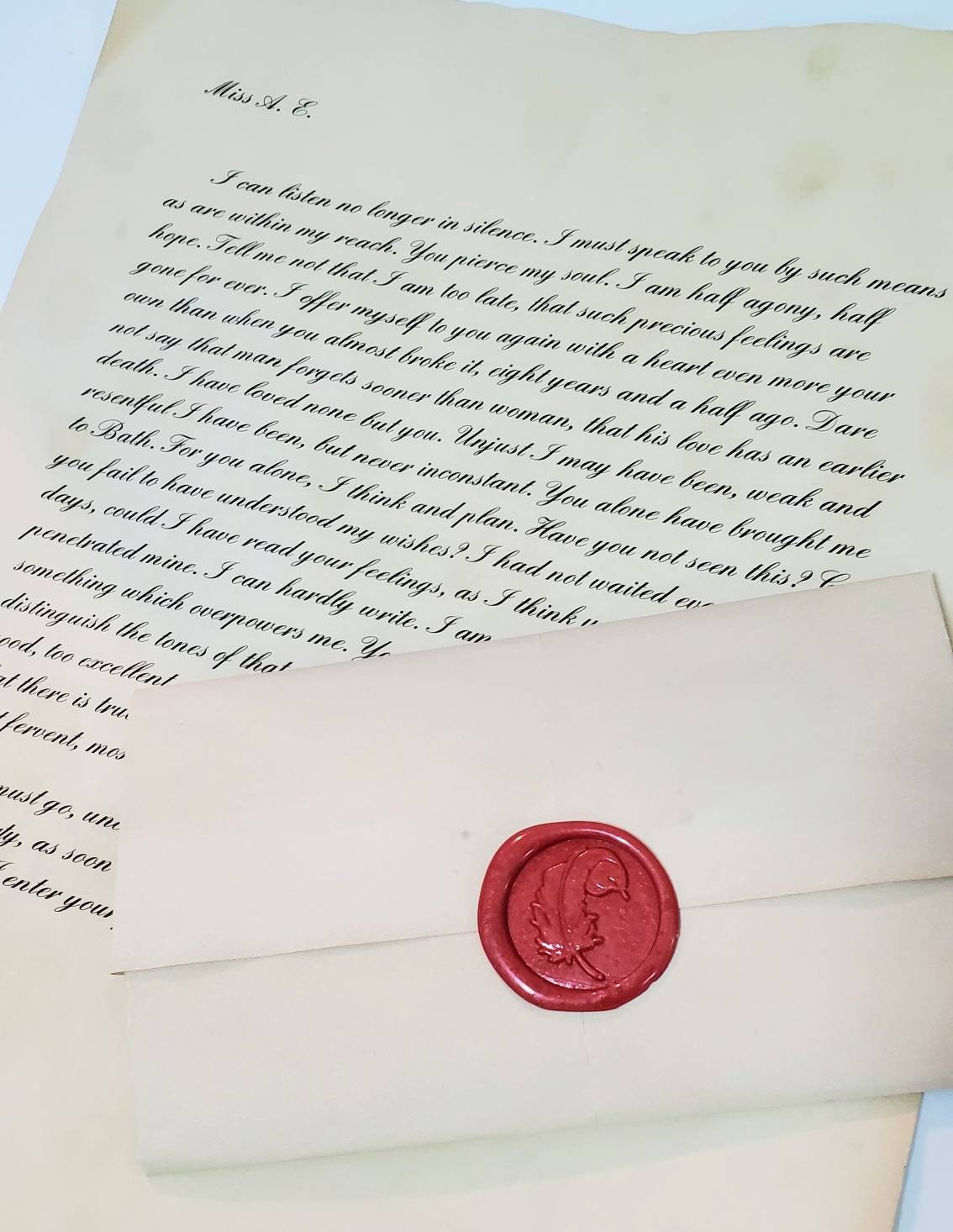 Jane Austen s Persuasion Captain Wentworth s Letter Etsy