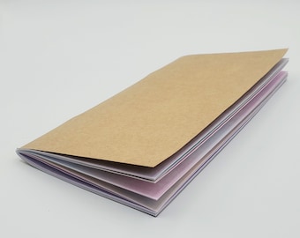 28-Page Watercolor Design Paper Junk Journal Travelers Notebook Inserts of Passport or Standard Size