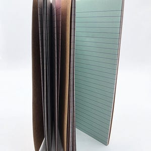 36-Page Multi Color Lined Paper Junk Journal Travelers Notebook Inserts of Passport or Standard Size