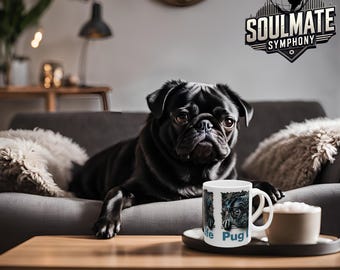 Pug Life Coffee Mug | Pug with Glasses Mug | Rustic Style Pug Mug | | Pug Design Coffee Mug | Animal Themed Funny Mug | Pug Lover Mug