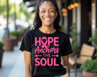Hope Anchors Soul, png-bestand: roze lint borstkanker (digitale download)