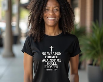 Tekstontwerp Jesaja 54:17 | Christelijk T-shirt, png (digitale download)