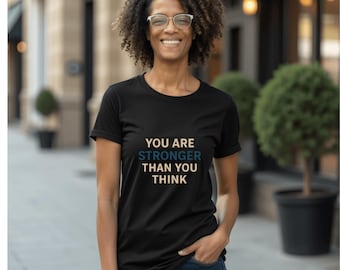 Motievencitaat, png-bestand: You Are Stronger, T-shirtontwerp (digitale download)