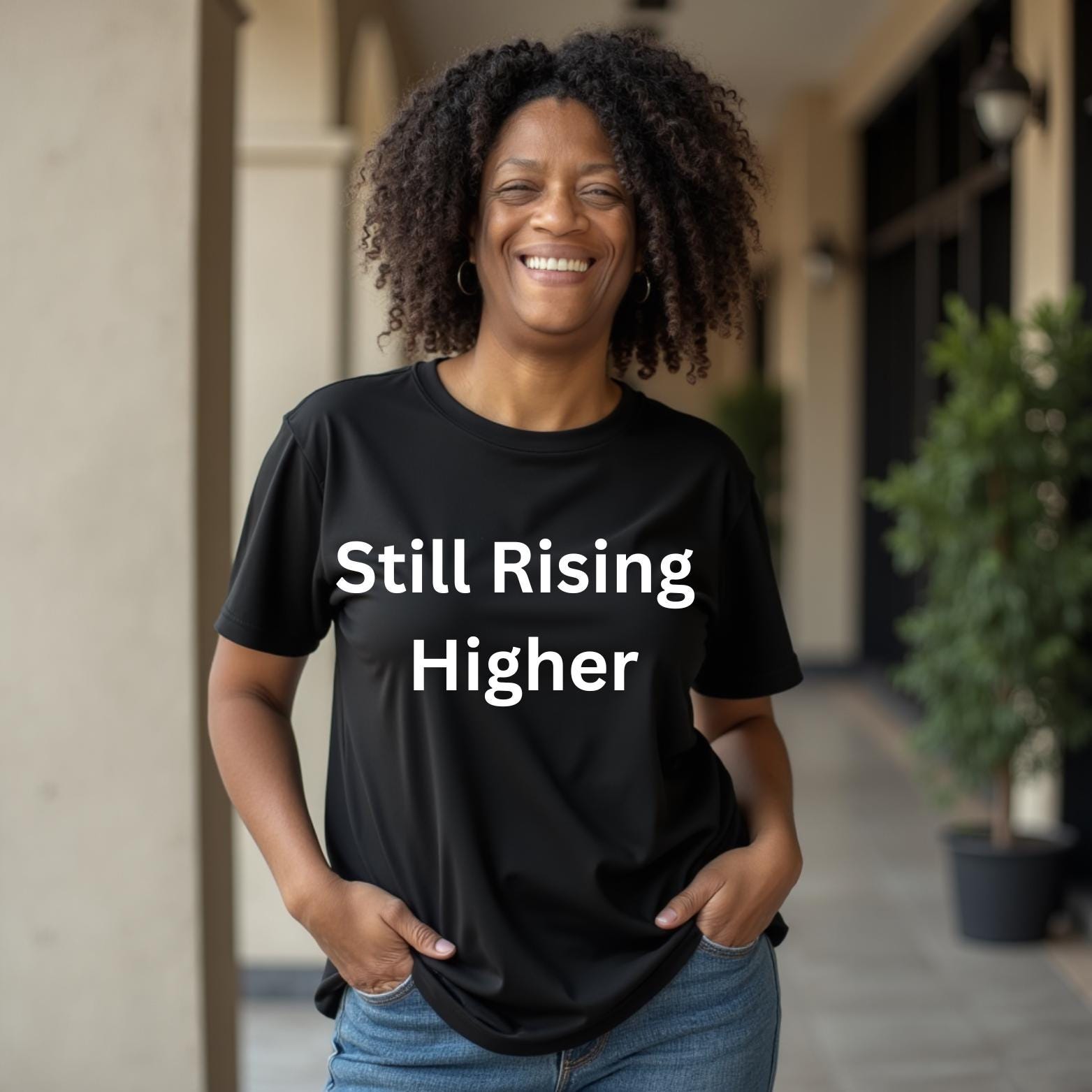 Kim Rising Higher Still Rising Higher PNG: Minimalist Affirmation Design (digital ...