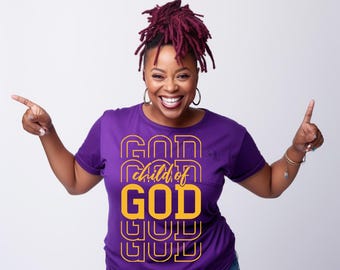 Kind van God PNG SVG: christelijk T-shirtontwerp (digitale download)