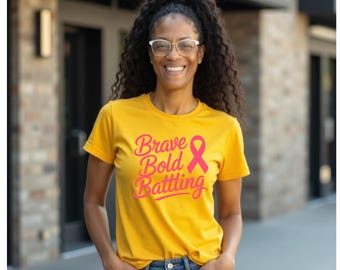 Breast Cancer Awareness-png: shirtontwerp met roze lint (digitale download)