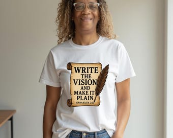 Schrijf het visioenschrift, png PNGEgg | Habakuk 2:2 rolontwerp | Op geloof gebaseerde digitale download voor T-shirts