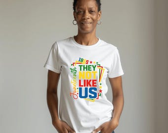 Juneteenth PNG: "They Not Like Us": Black Pride-sublimatiebestand (digitale download)