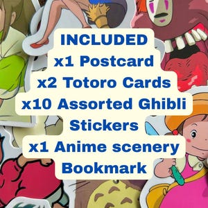 Ghibli Sticker Pack: Anime stickers | Postcard | Bookmark image 1