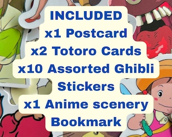 Ghibli Sticker Pack: Anime Aufkleber | Postkarte | Lesezeichen