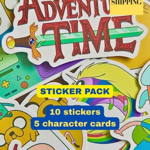Adventure Time Sticker Set | Journaling | Laptop and bottle decal | Planner | Notebook