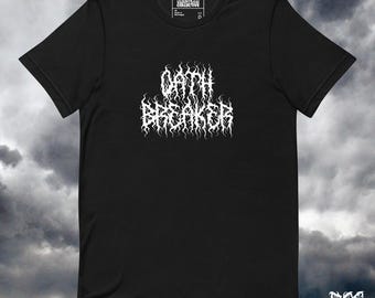 Dungeons and Dragons Oath Breaker Paladin Spooky Death Metal Statement Black T Shirt Gender Neutral Unisex TTRPG