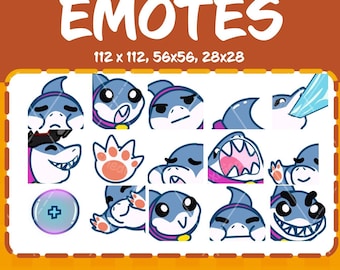 Jeff The Land Shark Animated Emotes for Twitch and Discord (Digital Download)