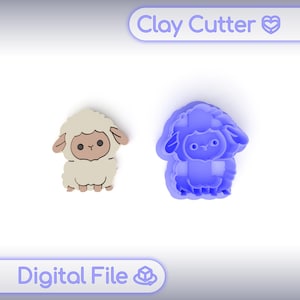 Lamm Polymer Clay Cutter | Örhänge DIY STL-fil (digital nedladdning)