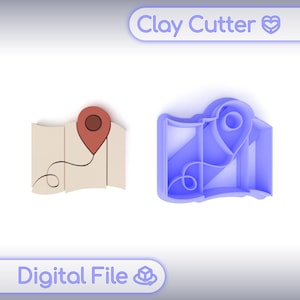 Polymer Clay Cutter ""Landkarte"" | Digitale STL-Datei | Ausstecher | 5 Größen