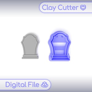 Polymer Clay Cutter &quot;Tombstone&quot; | Digital STL File | Earring Cutter | 5 Sizes