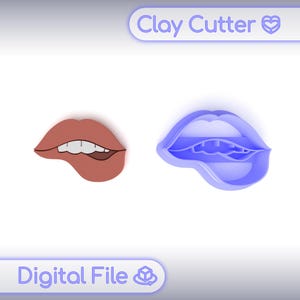 Polymer Clay Cutter "Sexy Lips" | Digital STL File | Earring Cutter | 5 Sizes