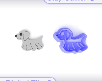 Polymer Clay Cutter &quot;Ghost Dog&quot; | Digital STL File | Earring Cutter | 5 Sizes