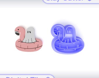 Polymer Clay Cutter &quot;Ghost In A Rubber Ring&quot; | Digital STL File | Earring Cutter | 5 Sizes