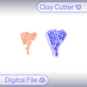 Polymer Clay Cutters "Card Girls Butt" | Digital STL File | Earring Cutters | 5 Sizes
