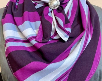 Cowgirl Rag “ purple and grey stripe”