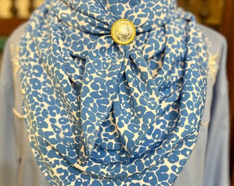 Cowgirl Rag Blue Leopard