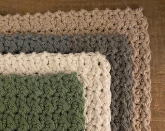 Handmade Crochet Dishcloths - Durable Cotton Kitchen Essentials