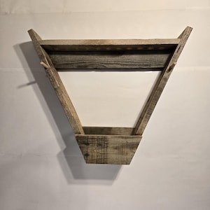 Handcrafted Reclaimed Oak Wood Bow and Arrow Hanger