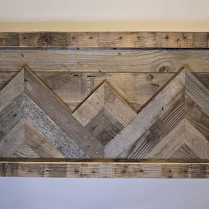 Reclaimed Barnwood Mountain Wall Art