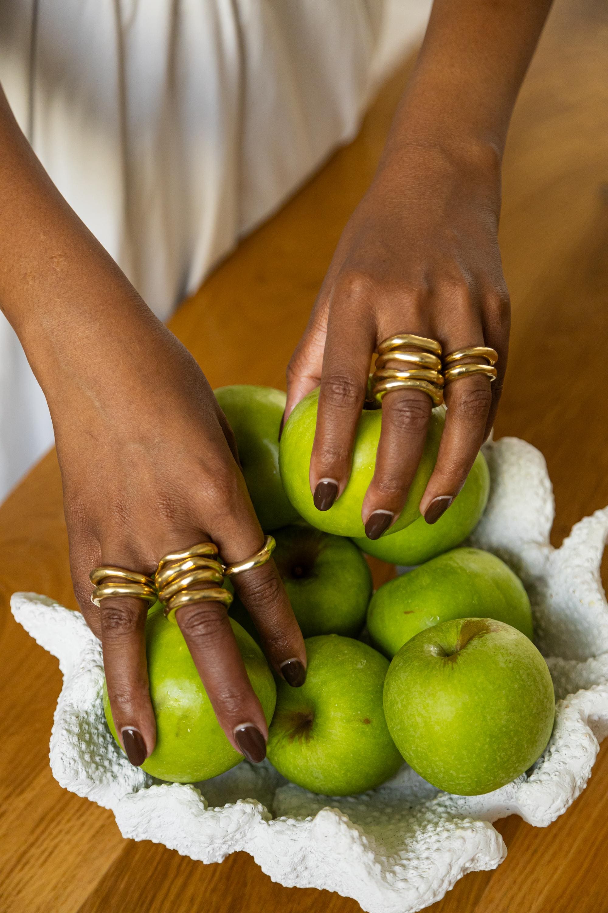 100% Brass Statement Ring Handcrafted Recycled Material Gold Runda Ring Unisex Ladies Mens Stackable