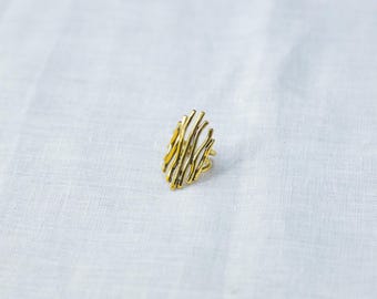 100% Brass Statement Ring Handcrafted Recycled Material Gold Allure Nakuru Ring Unisex Ladies Mens Handmade in Nairobi Kenya