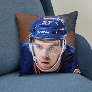 Connor McDavid Pillow | Edmonton Pillow | Oilers Home Decor | Oilers Fan Gift