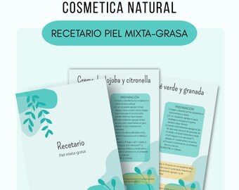 Natural Cosmetic Recipe: Toner, Serum & Cream (PDF)
