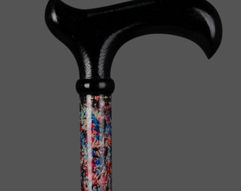Bastón con diseño de arte abstracto: un soporte elegante y único