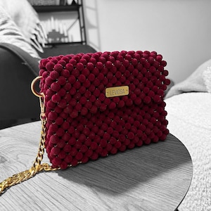 RED VELVET BAG Handmade Purse,Evening Bag,Purse Gift, Red bag, Prom bag, Christmas present, Perfect Gift, Velvet bag, Luxury,  Passion bag