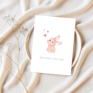 Tarjeta de bienvenida para bebé recién nacido / Adorable tarjeta de bienvenida y lindo regalo para nuevas mamás, saludo perfecto para niñas recién nacidas