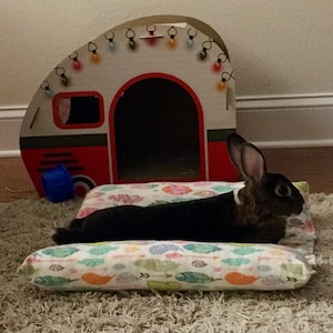 Bunny Lounger Pillow, Small Pet Bed, Rabbit Pet Pillow, Bunny Flop Bed ...