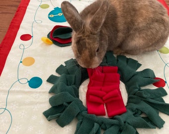 Bunny Rabbit Snuffle Mat, Foraging Blanket, Stimulation Treat Toy, Rabbit  Enrichment Toy, 
