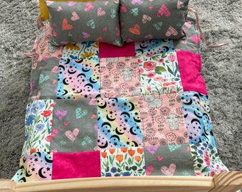 Bunny Rabbit Bedding Set for Ikea Pet Bed, Small Pet Bed, Pet Pillow, Bun Bed Pad, Bunny Fabric Bedding Set