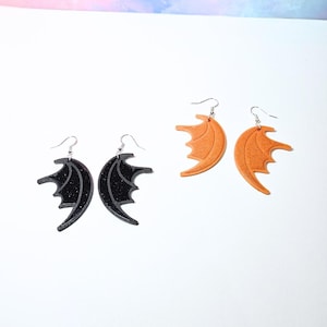 Dragon Wing Earrings | Resin Fantasy Earrings | Handmade Fae & Dragon Jewelry | Bookish Romantasy Gift | Cosplay Reader Accessory