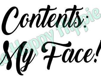 Contents my face SVG file